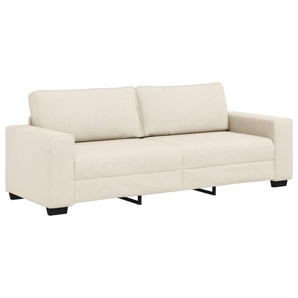 vidaXL Sofa Beige 87.01 x 30.31 x 32.28 in Linen-blend Fabric