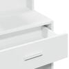 vidaXL Dressing Table White Engineered wood, glass 31.5 x 13.8 x 52.0 in