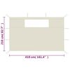 vidaXL Gazebo Sidewalls with Windows 2 pcs Cream