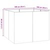 vidaXL Planter White Cold-rolled steel Large Durable Planter Square