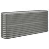 vidaXL Garden Raised Bed Grey Powder-coated steel Large Durable