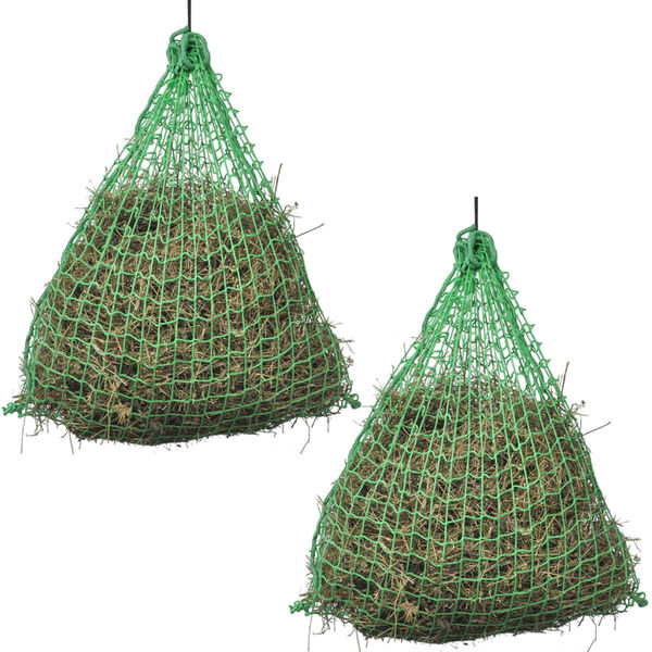 vidaXL Hay Net Set of 2 Green Polypropylene 0.75 x 0.75 m Hay Net