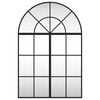 vidaXL Wall Mirror Black Glass, Powder-coated steel 23.6x35.4 in