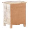 vidaXL Bedside Cabinet Whitewashed Rough acacia wood 15.7 x 11.8 x 19.7 in
