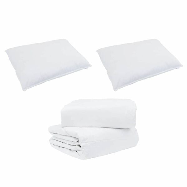 vidaXL Duvet Set with Pillow 3 pcs White Down Feather