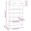 vidaXL Shoe Cabinet High gloss white Engineered wood Tall Shoe Cabinet