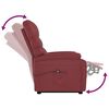 vidaXL Stand Up Chair Wine Red Faux Leather, Iron, Poplar Wood Single
