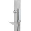 vidaXL Shower Panel Silver Stainless steel, WPC Large Outdoor Shower