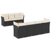vidaXL Garden Sofa Set Black