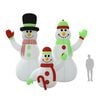 vidaXL Inflatable Snowman Family Multicolor Oxford fabric with PU coating