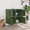 vidaXL Sideboard Olive Green Steel Medium Sideboard Rectangular