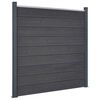 vidaXL Fence Panel Set Gray 275.2"x73.2" WPC