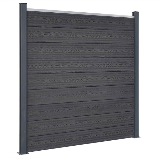 vidaXL Fence Panel Set Gray 275.2"x73.2" WPC