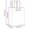 vidaXL Paper Bags 250 pcs with Handles Brown 18x8x22 cm