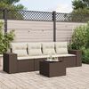 vidaXL Garden Sofa Set Brown PE Rattan Large Modular Garden Sofa Set