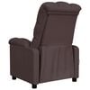 vidaXL Massage Chair Dark Brown Fabric (100% polyester), plywood, iron