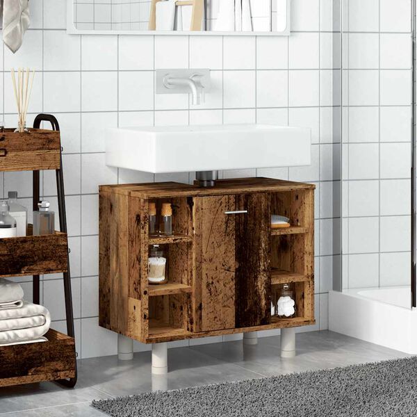 vidaXL Bathroom Cabinet Old wood Engineered wood Medium Bathroom Cabinet