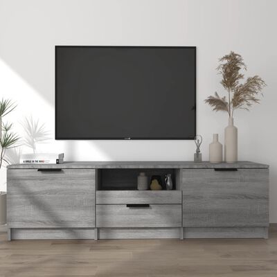 vidaXL TV Cabinet Gray Sonoma 55.1"x13.8"x15.7" Engineered Wood