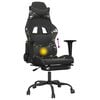 vidaXL Gaming Chair Black and camouflage Faux leather, metal, plywood