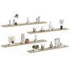 vidaXL Wall Shelf Set of 4 White and Sonoma Oak MDF Medium