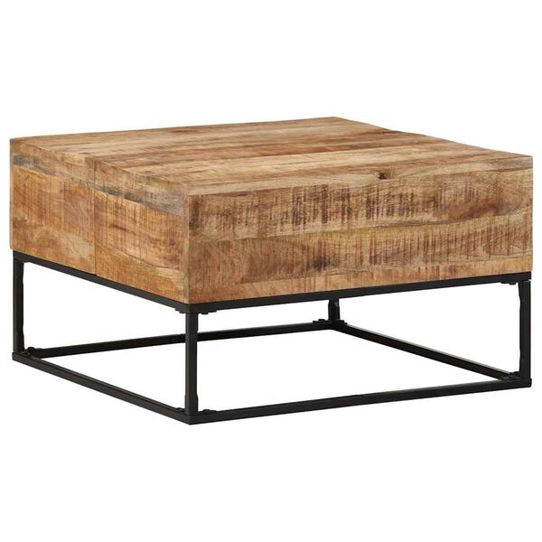vidaXL Coffee Table Rough mango wood brown Rough mango wood Medium