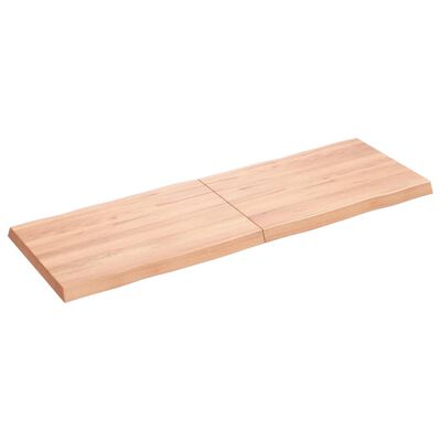 vidaXL Table Top Light Brown 47.2"x15.7"x(0.8"-1.6") Treated Solid Wood Live Edge