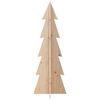 vidaXL Wooden Christmas Tree Natural Wood Solid Pine Wood Small