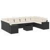 vidaXL Garden Sofa Set Black