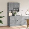 vidaXL Kitchen Cabinet Gray Sonoma 37.4"x19.7"x70.9" Engineered Wood