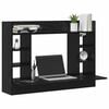 vidaXL Wall-Mounted Desk Black oak 105 x 48 x 75 cm Engineered wood