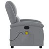 vidaXL Massage Recliner Chair Light grey 100% polyester, metal, plywood