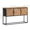vidaXL Sideboard Natural wood with grey iron base Solid Acacia wood, Iron