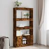vidaXL Highboard Smoked oak Engineered wood Tall Storage Highboard