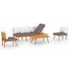 vidaXL Garden Lounge Set Dark grey Solid acacia wood Medium Modular