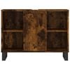 vidaXL Bathroom Cabinet Smoked oak Engineered wood, iron