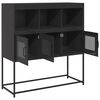 vidaXL Sideboard Black Cold-rolled steel Medium Sideboard Rectangular