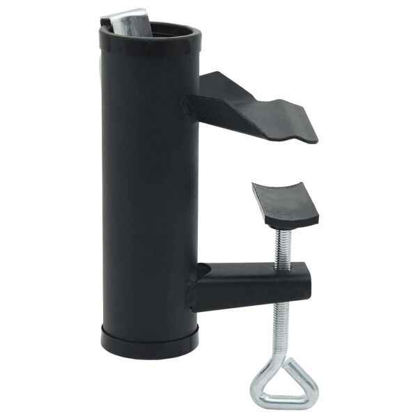 vidaXL Umbrella Clamp Black Steel with powder coating Compact