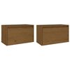 vidaXL Wall Cabinet Set of 2 Honey brown Solid pine wood Medium