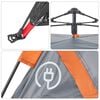 vidaXL Camping Tent 3-Person Gray and Orange Quick Release