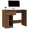 vidaXL Desk Brown Oak Engineered Wood Compact Desk Rectangular