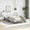 vidaXL Bed Frame Light Grey Polyester, Plywood, Engineered wood Twin XL