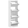 vidaXL Shoe Cabinet White Engineered wood Tall Shoe Cabinet