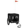 vidaXL Pet Bike Trailer Black Oxford fabric, Iron, PVC For Small Dogs