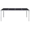 vidaXL Outdoor Dining Table Black and grey