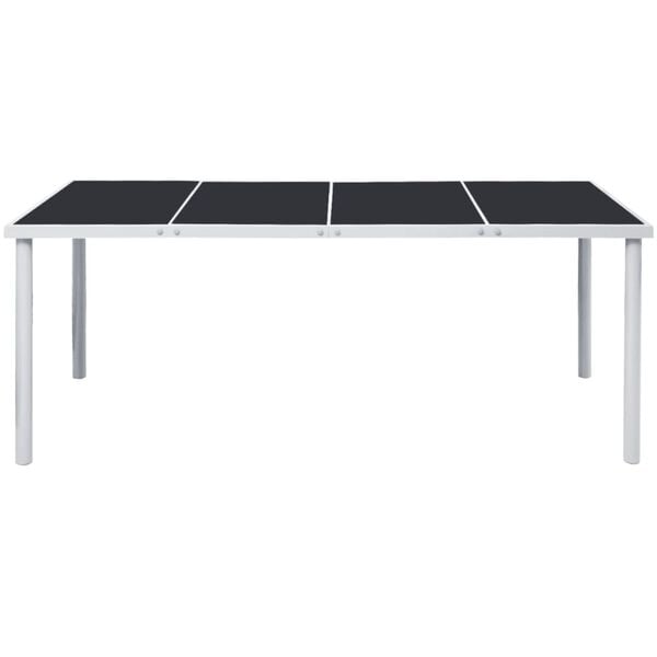 vidaXL Outdoor Dining Table Black and grey
