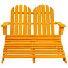 vidaXL Garden Chair Orange Solid fir wood Large Detachable