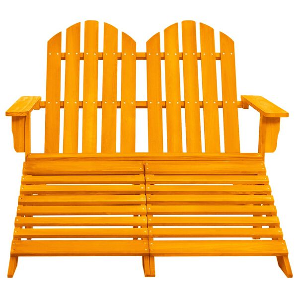 vidaXL Garden Chair Orange Solid fir wood Large Detachable
