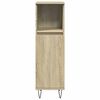 vidaXL Bathroom Furniture Set Sonoma Oak Engineered Wood Medium