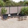 vidaXL Patio Sofa Set Anthracite Solid Pine Wood Large Modular