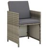 vidaXL Dining Chair Set of 2 Grey and Dark Grey